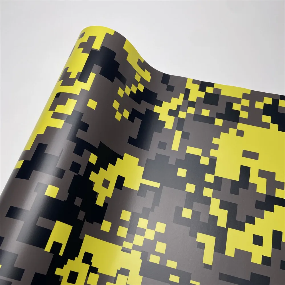 

Камуфляжная виниловая пленка премиум-класса, клейкая пленка, автомобильная желтая наклейка, лист наклейки для авто, мотоцикла, ноутбука