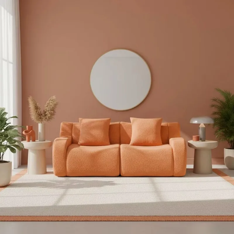 Cheap Custom High Density Sponge Filled Upholstered Modern Square Shape Compressed Sofa Set for Villa Use Most Competitive Price