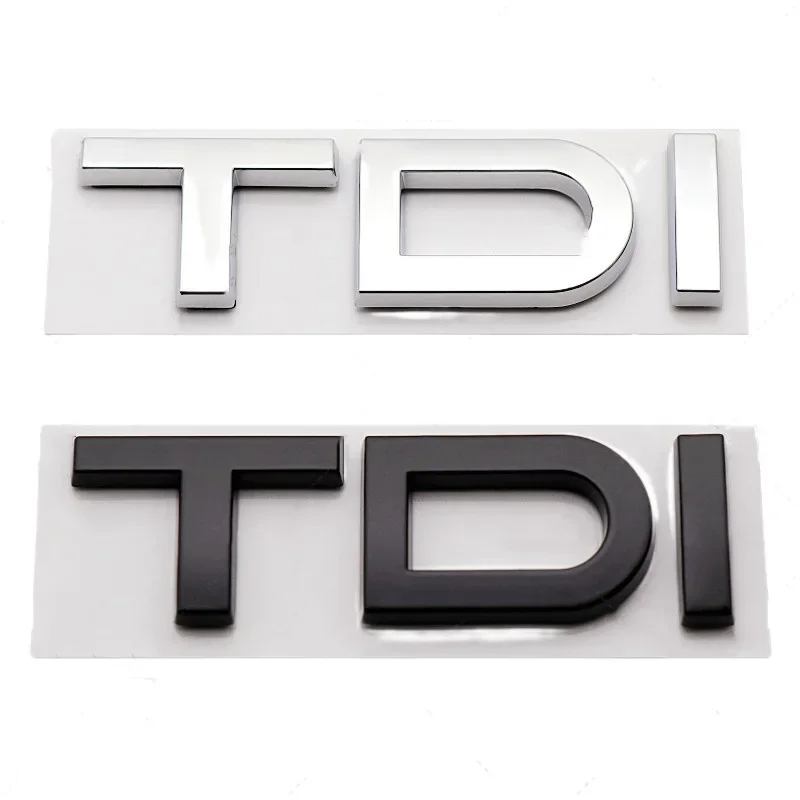 3D ABS Black TDI Logo Letters Car Trunk Emblem Badge For Audi A3 A4 A5 A6 A7 A8 Q2 Q3 Q5 Q7 Q8 TDI Sticker Accessories