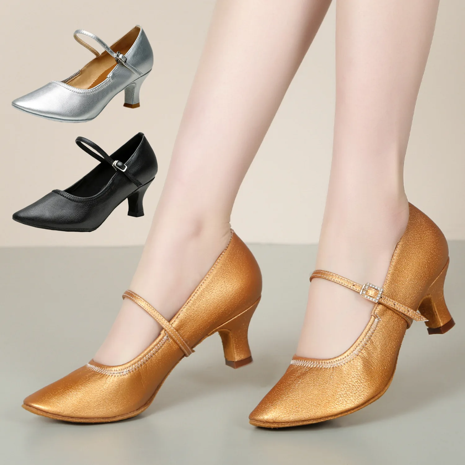 

Modern Dance Shoes Women Ladies Waltz Dancing Shoes Ballroom Latin Dance Shoes For Women 4.5cm Modern Stable Heel Dance Sneakers