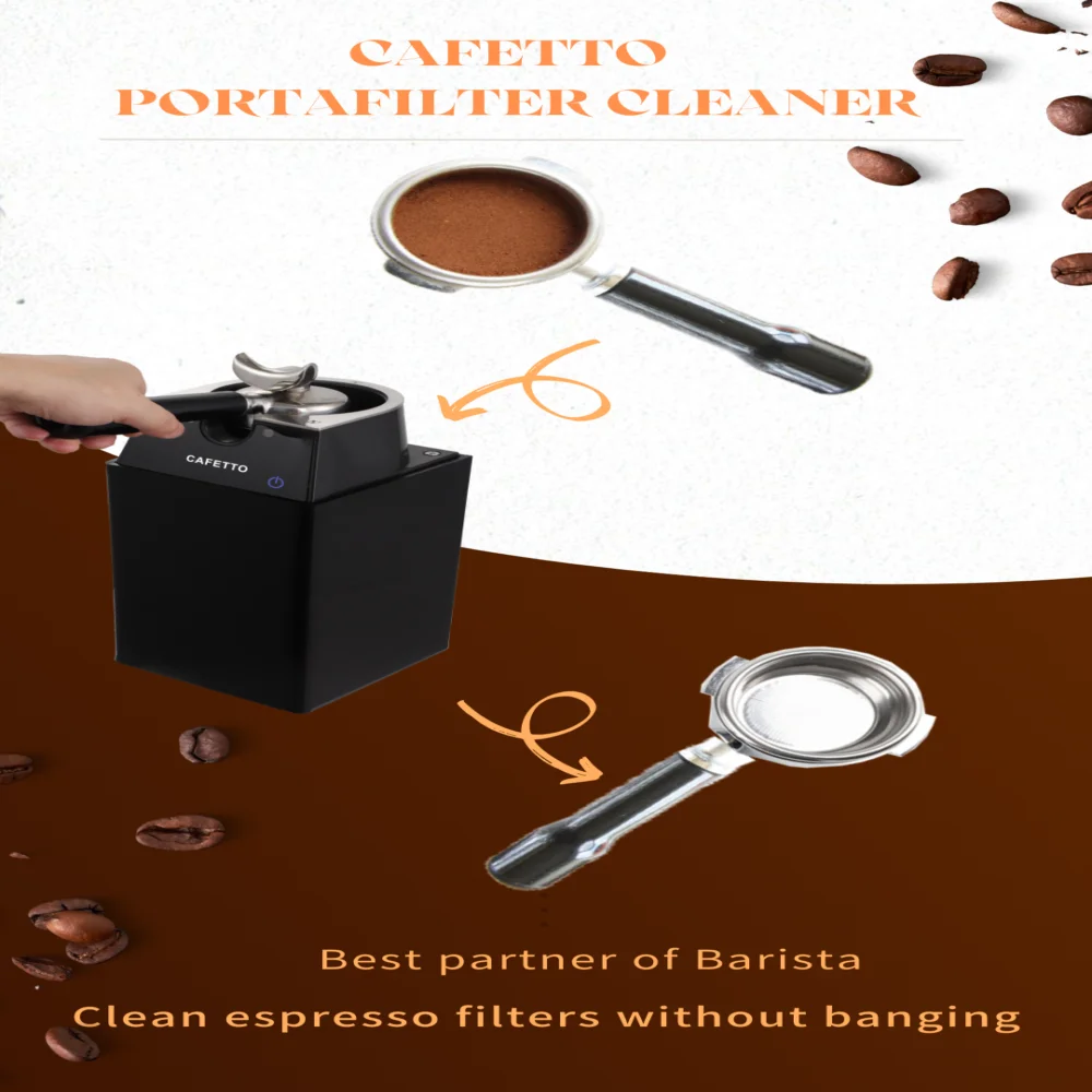 Automatic Coffee Portafilter Cleaner for 58mm Espresso Portafilter Commercial Home Electric Coffee Powder Cleaner Machine