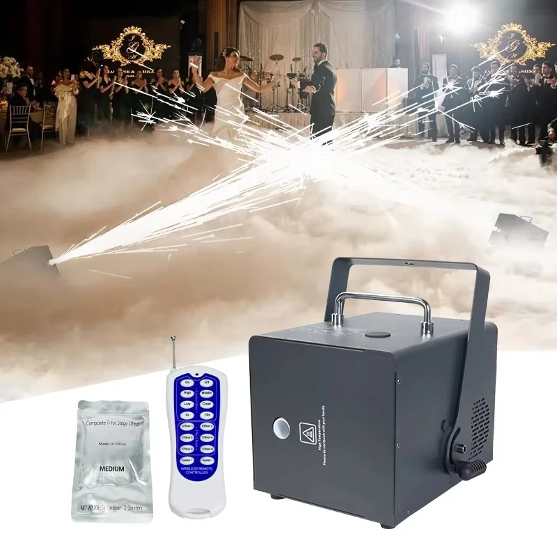 750W DMX Remote Control Side Spray Moving Head Fire works Sparkler Cold Spark Machine for Wedding Stage Show