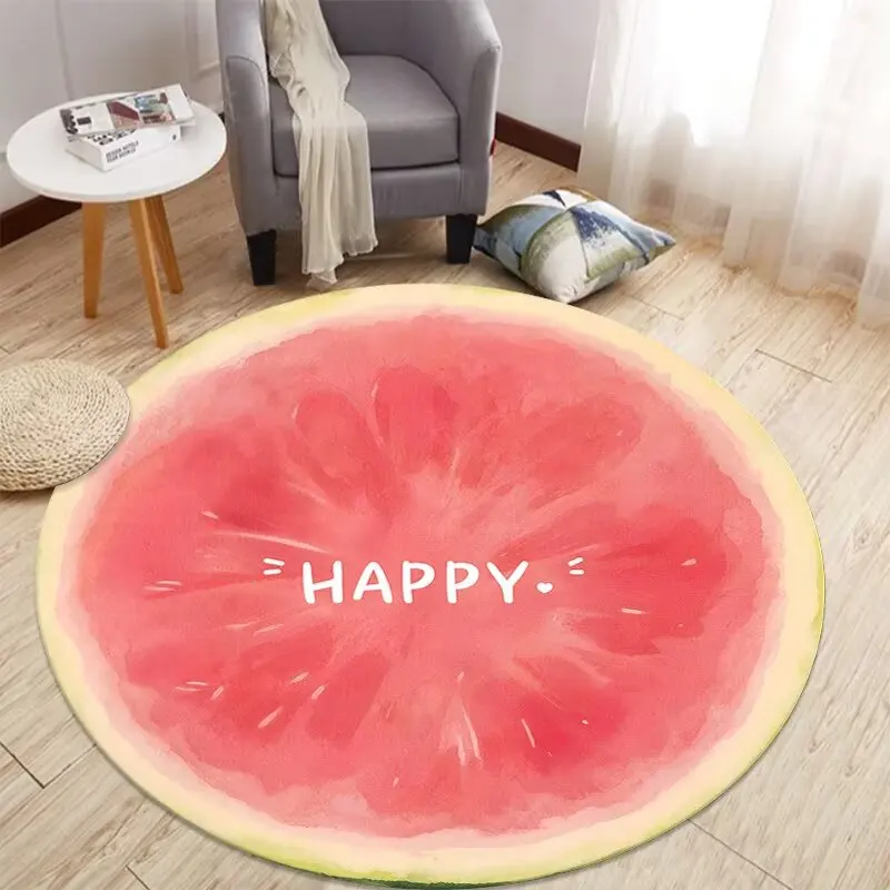 

Rug with Floral Pattern, Anti-Slip Tufted Floor Mat for Living Room, Washable with Rounded Edges