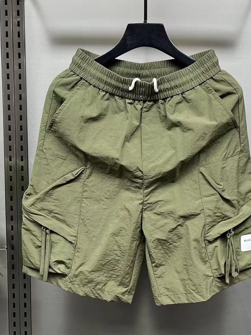 

Military een Summer Thin Workwear orts Men's Trendy Brand Qui Dry Sport Middle Pants Loose Fit Straight Leg Casual orts