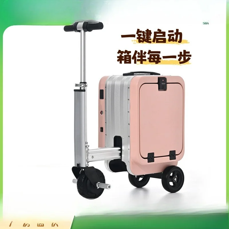 Electric Transportation Can Ride Suitcase 20 Inches Front Open Cover Boarding Password Suitcase Multi-functional Trolley