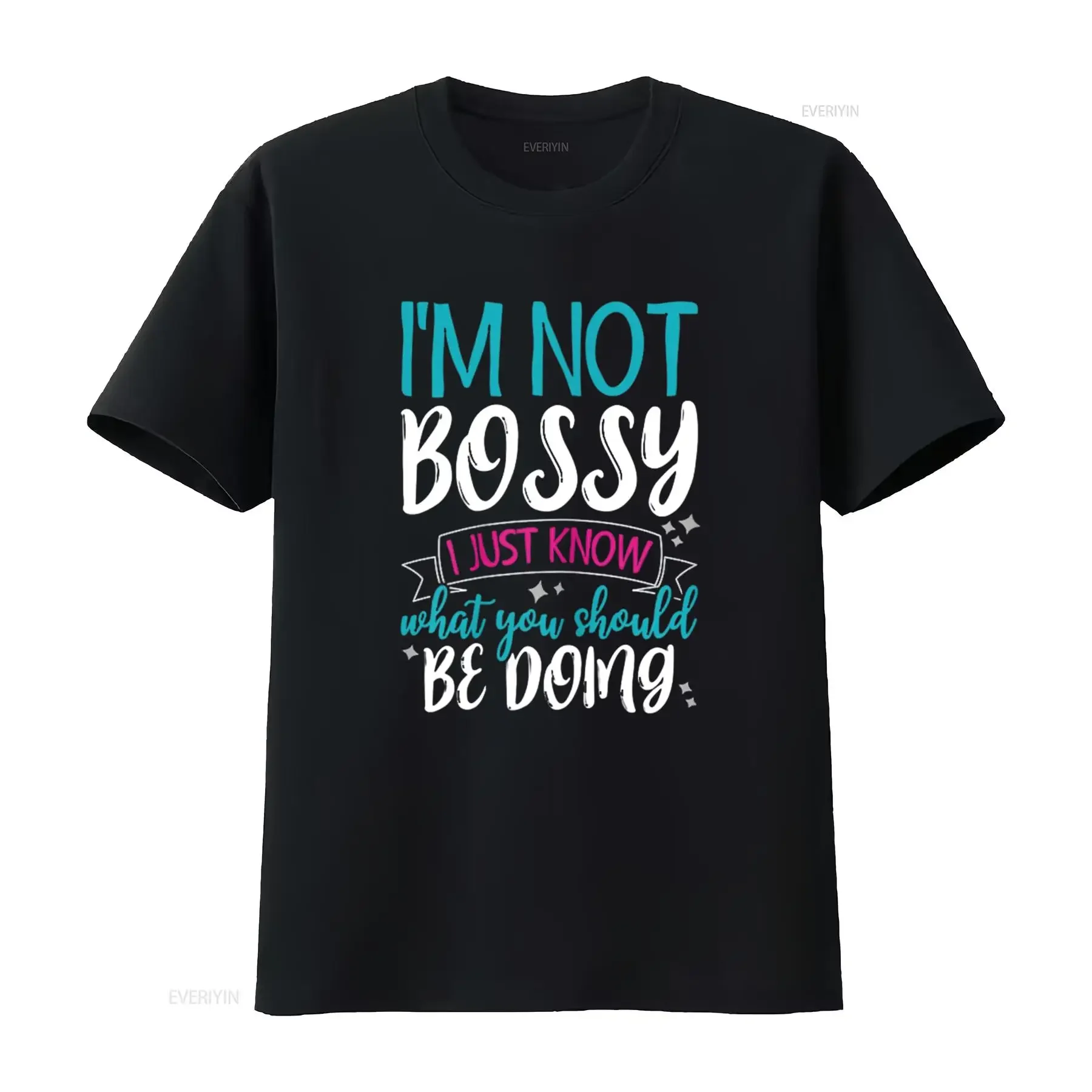 No soy Bossy Sólo saber lo que debe hacer camiseta vintage lavada ropa de diseñador Top cómodo para uso diario