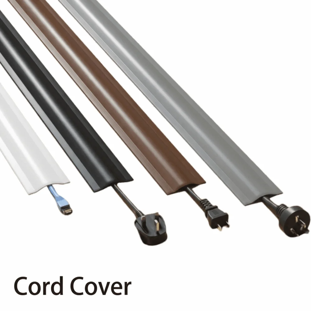 High Quality Soft Cord Cover PVC Durable Floor Cable Cover Self-Adhesive Cable Management Cord Hider Office