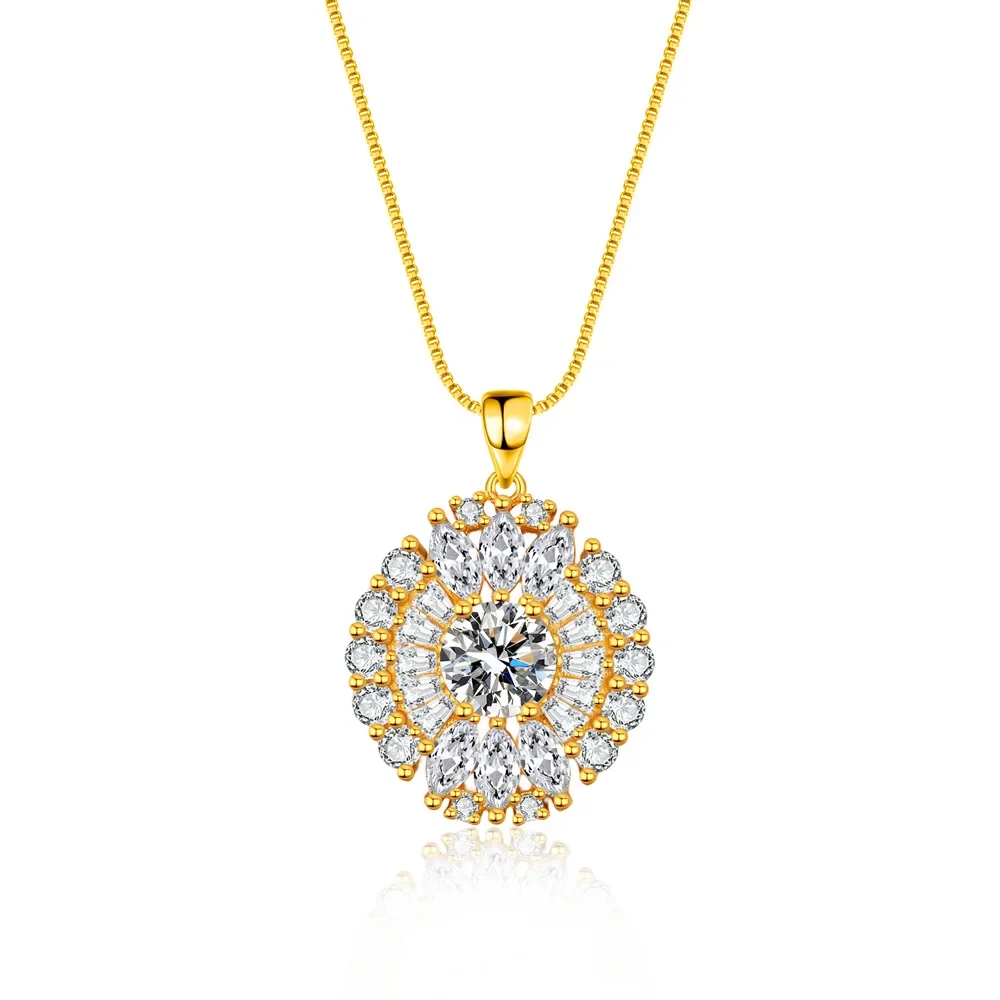 

Gazing Jewelrys925 Sterling Silver Moissanite Pendant Setting, One Carat Starry Sky Design, GRA Certified, High-end Light Luxury