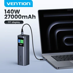 Vention 140W Power Bank 27000mAh PD3.1 Fast Charging for iPhone 17 16 Samsung S25 S24 Portable Powerbank for Laptops Macbook Pro