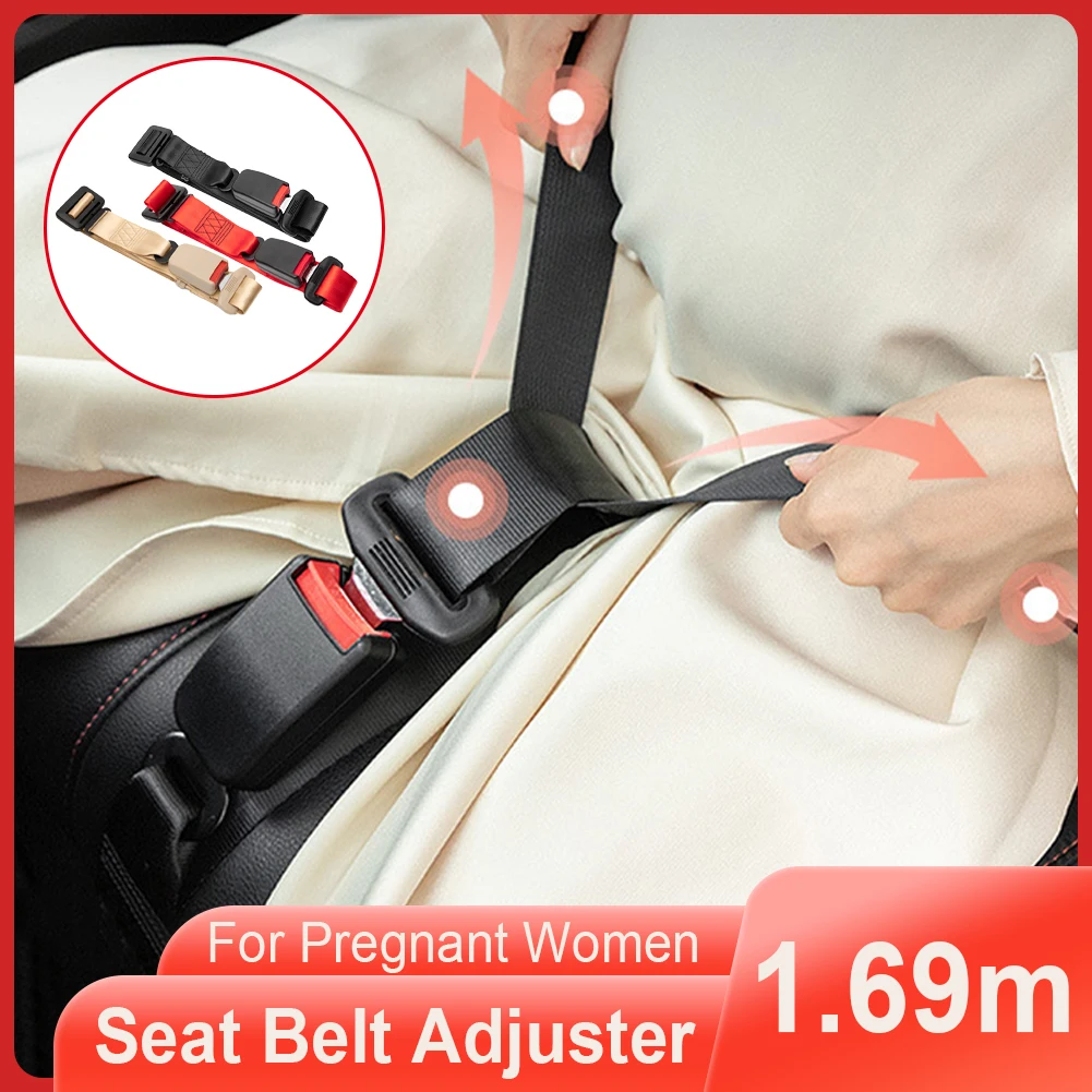 Adjustable Car Seat Belt Anti Neck Safety Belt For Pregnant Women Kids 1.6m Shoulder Cover Seat Belt Car Inteiror Accessories