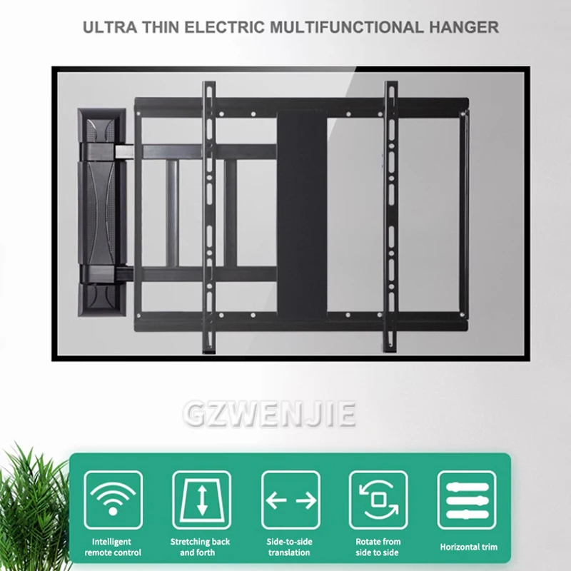 TV Wall Mount Bracket Articulating Arms Swivel Tilt Extension Rotation TV Monitor Stand Holder With Screws 32-75 Inch  Display