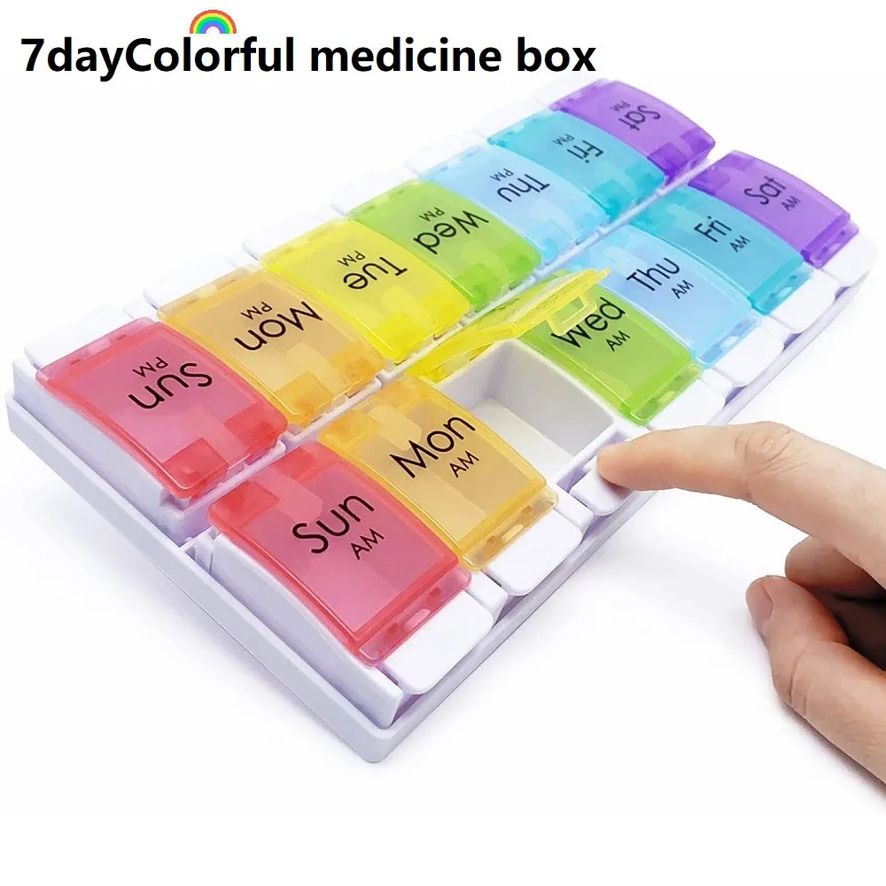 

Weekly Pill Box Organizer,7Day,AM PM Pill Case Twice Daily Large Medicine Pill Containers to Hold Medication Vitamins Supplement