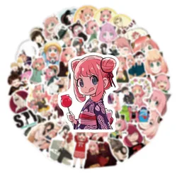 Autocollants de la Famille du Dessin Animé Japonais Spy X, Stickers pour Ordinateur Portable, Skateboard, Téléphone, Graffiti, Bagages, Manga, Jouet pour Enfant, 10/50 Pièces