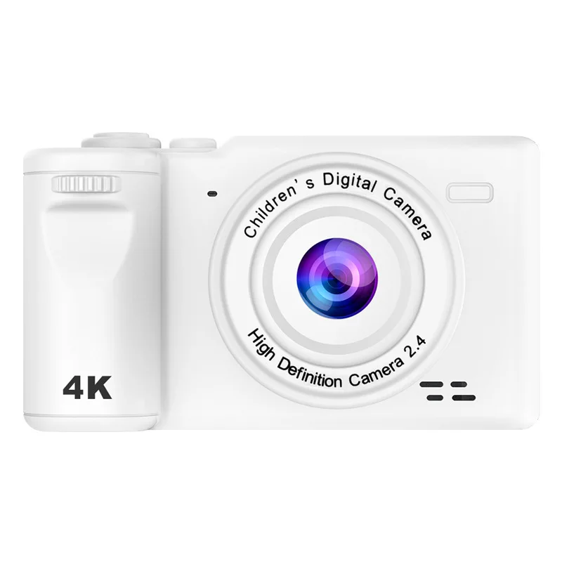 9600W HD 미니 디지털 카메라 학생 가정용 셀카 4K HD 픽셀 카드 전후면 듀얼 렌즈 타이머 촬영 기능 포함 어린이 선물용 카메라