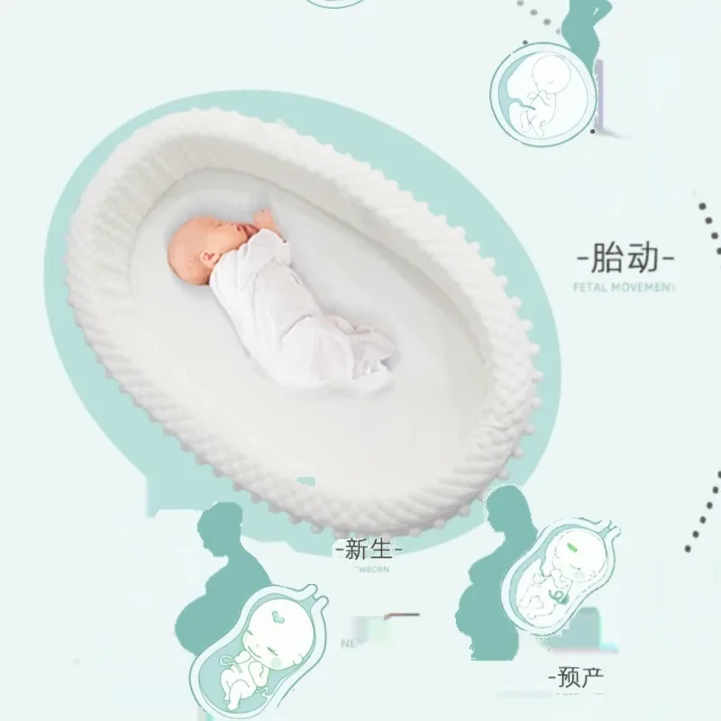 Lit portable pour nouveau-né, petit lit pour bébé CPull Bb, lit biomimétique, dispositif de sécurité anti-pression