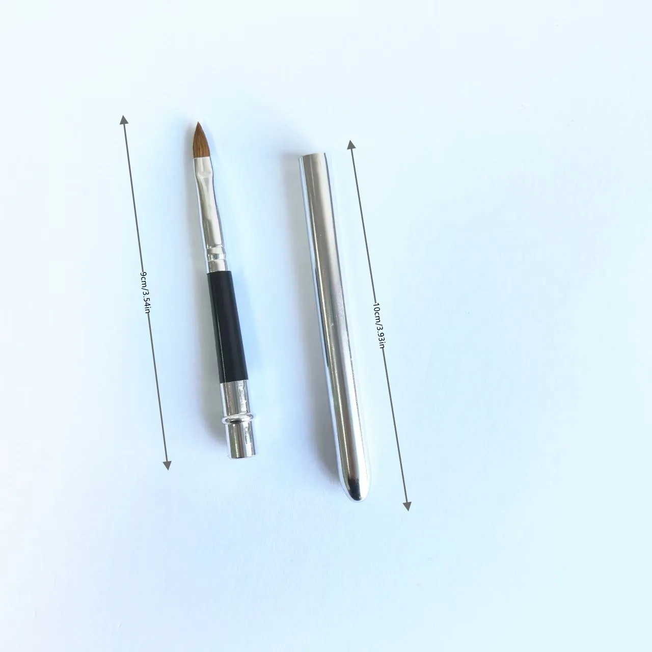 Pincel de delineador de pele de vison, pincel de sobrancelha, pincel labial de precisão, caneta delineadora de lábios para contorno de formato de lábios, pincéis de maquiagem de precisão