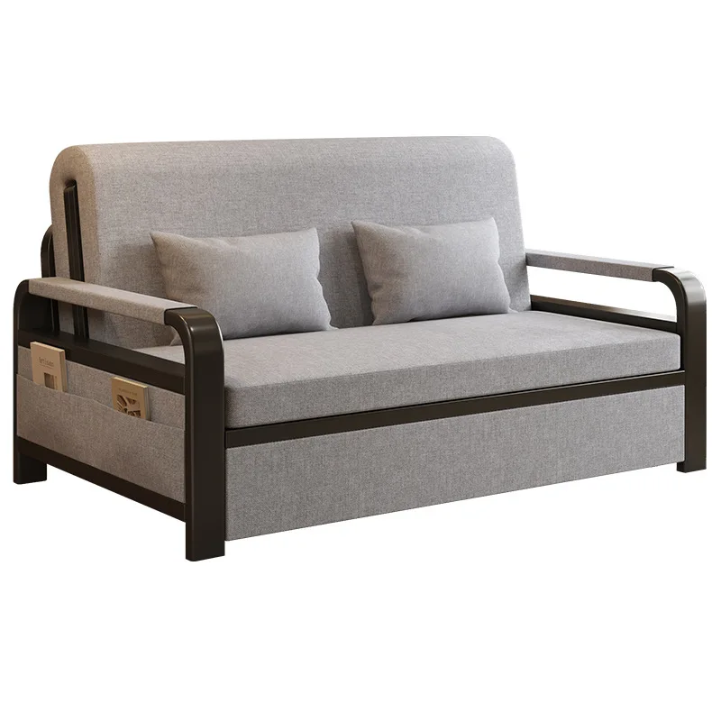 Living room folding dual-purpose sofa bed small apartment multi-functional balcony two-in-one single double telescopic bed