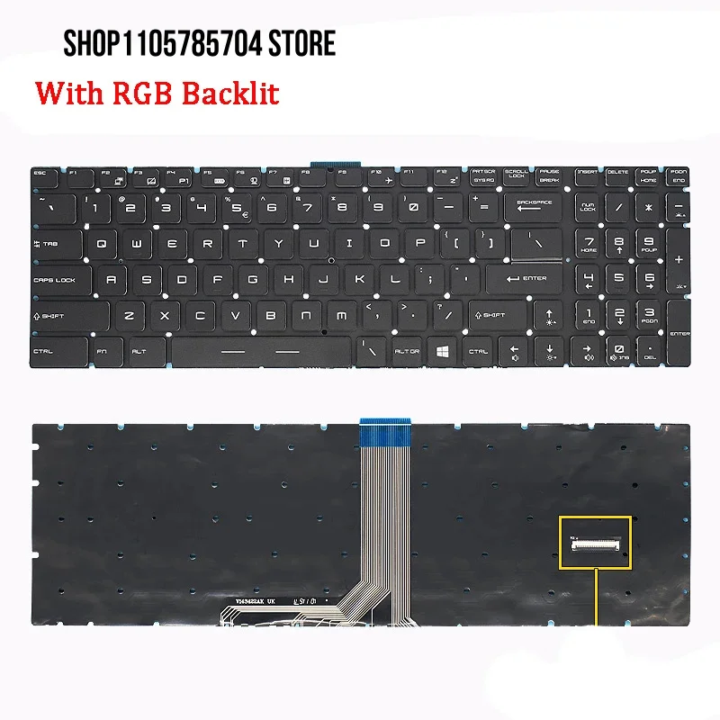 H+NEW Genuine Laptop Keyboard for MSI MS-17C5 MS-17C1 MS-16K5 MS-17B7 MS-16P1 MS-16P5 GE63 GP75 GE73 GP73 7RC 7RD GE73VR 7RE 7RF