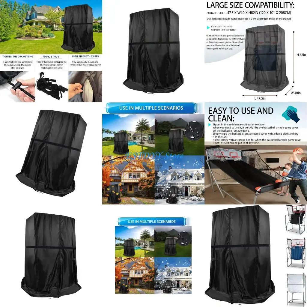 

G6DE Basketball Arcades Game Cover Any Season Protections Adjustable Fastening System