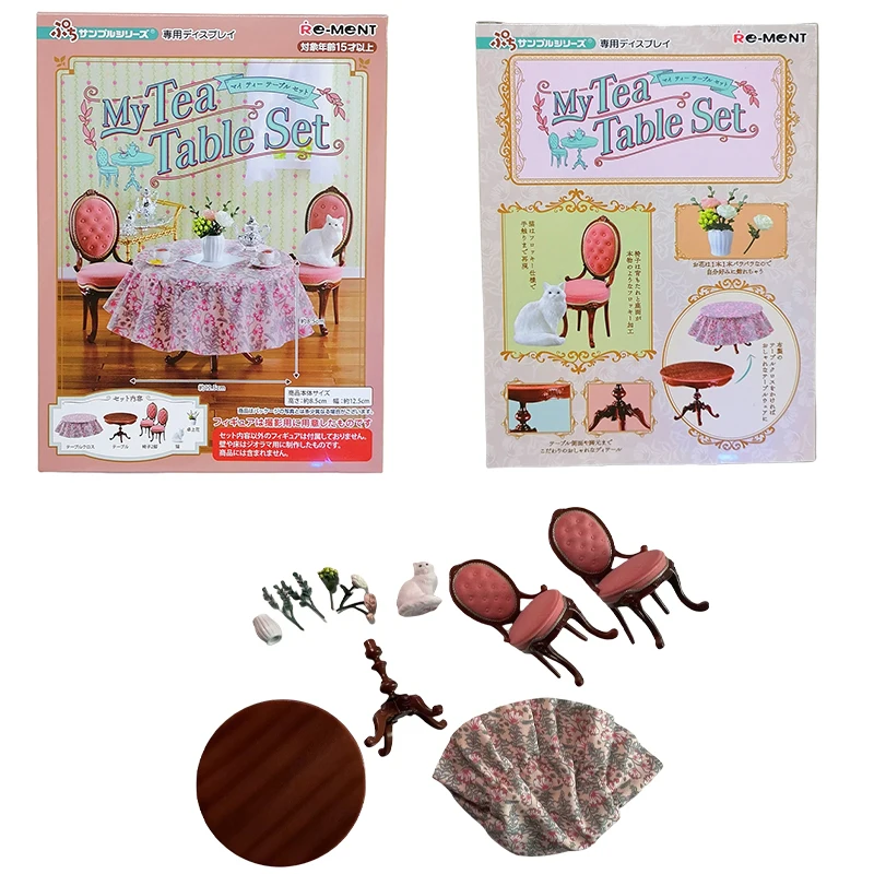 Juego de mesa de té Original Rement My, escenas de Gachapon, decoración de juguetes, accesorios DIY para regalos de niños