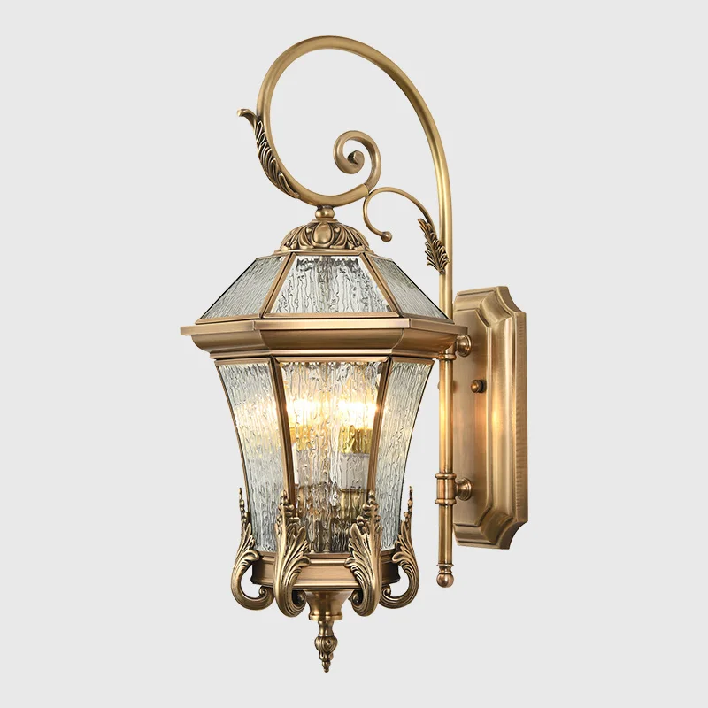 Modern Brass Rural Wall Light Retro Led Square Design Wall Lamp Hotel Home Project Wall Lamp Garden Outdoor Lamp Decoration