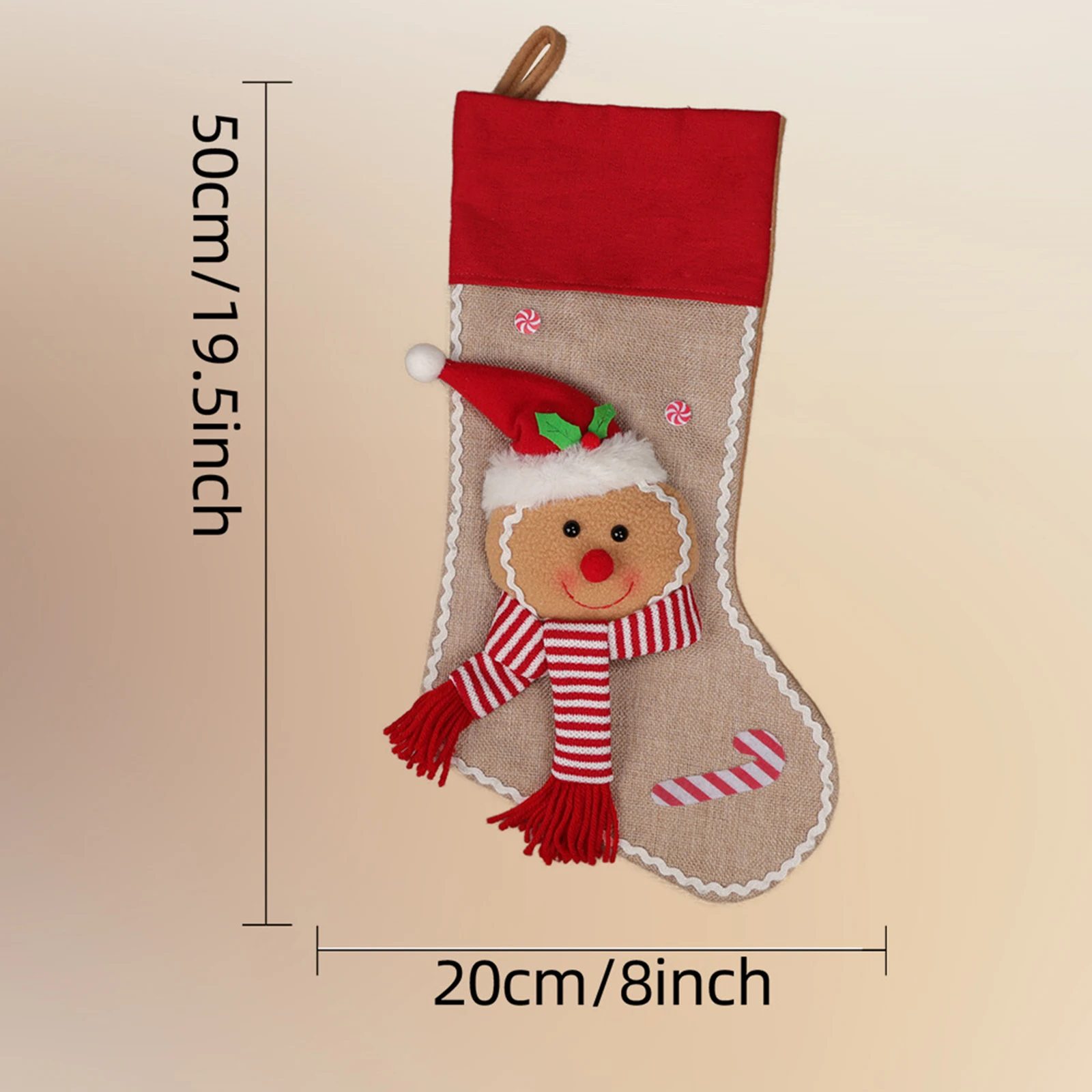 2026 신년 진저 하니스 스타킹 장식품 크리 에이 티브 크리스마스 교수형 양말 홈 오피스 파티 선물 홀더를위한 크리스마스 홀더