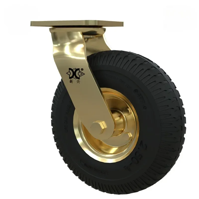 8 Inch Gold-plated Inflatable Wheel Rubbe Cart  Universal 