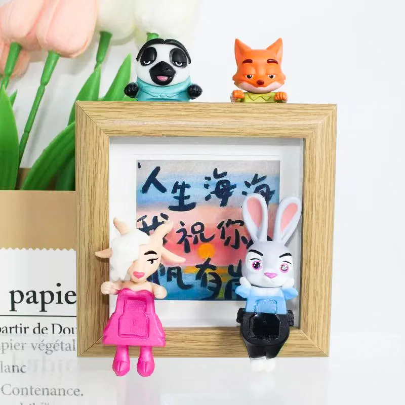 Miniso zootopia 2 caixa cega bonito nick judy figura de ação boneca caixa mistério anime figuras dos desenhos animados coleção modelo brinquedo