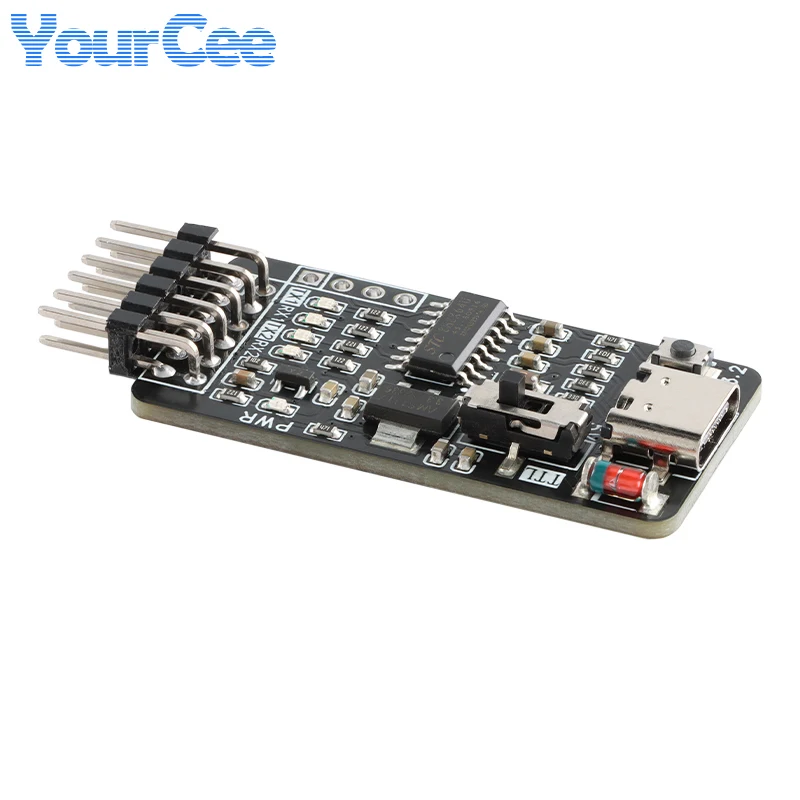 2szt/1szt Typ-C USB do Dual CDC UART Serial Drive Free STC ISP Microcontroller Program Cold Start Download Burner 5V/3.3V TTL