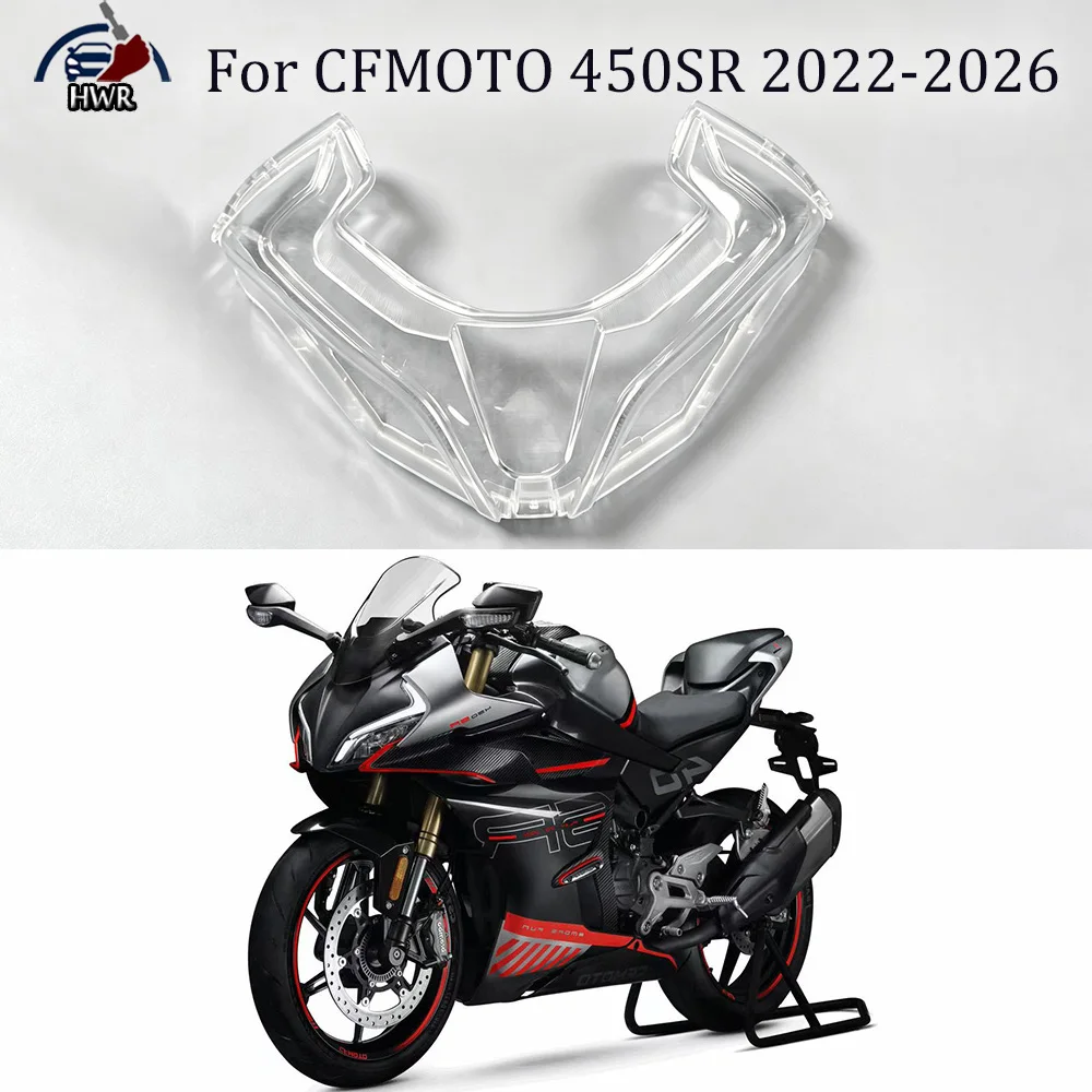 For CFMOTO 450SR 2022 2023 2024-2026 Headlights Cover Transparent Headlamp Shell Lens Replace Original Lampshade Plexiglass