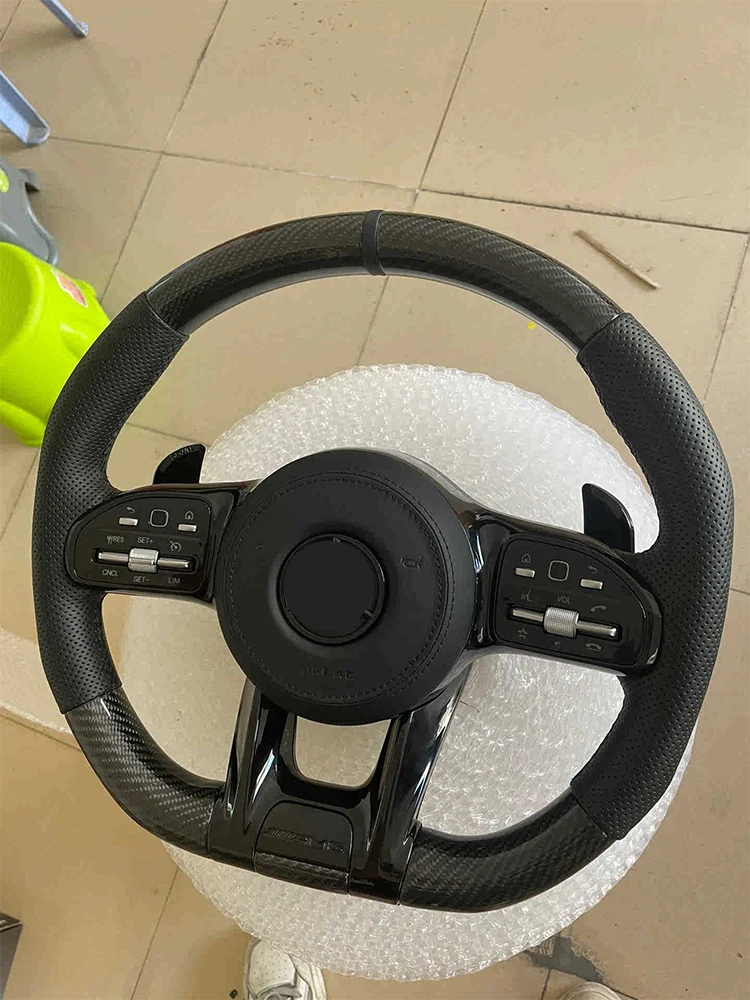 

Suitable for Mercedes Benz AMG steering wheel Samurai black steering wheel installation from 2014 to 2024 upgradation