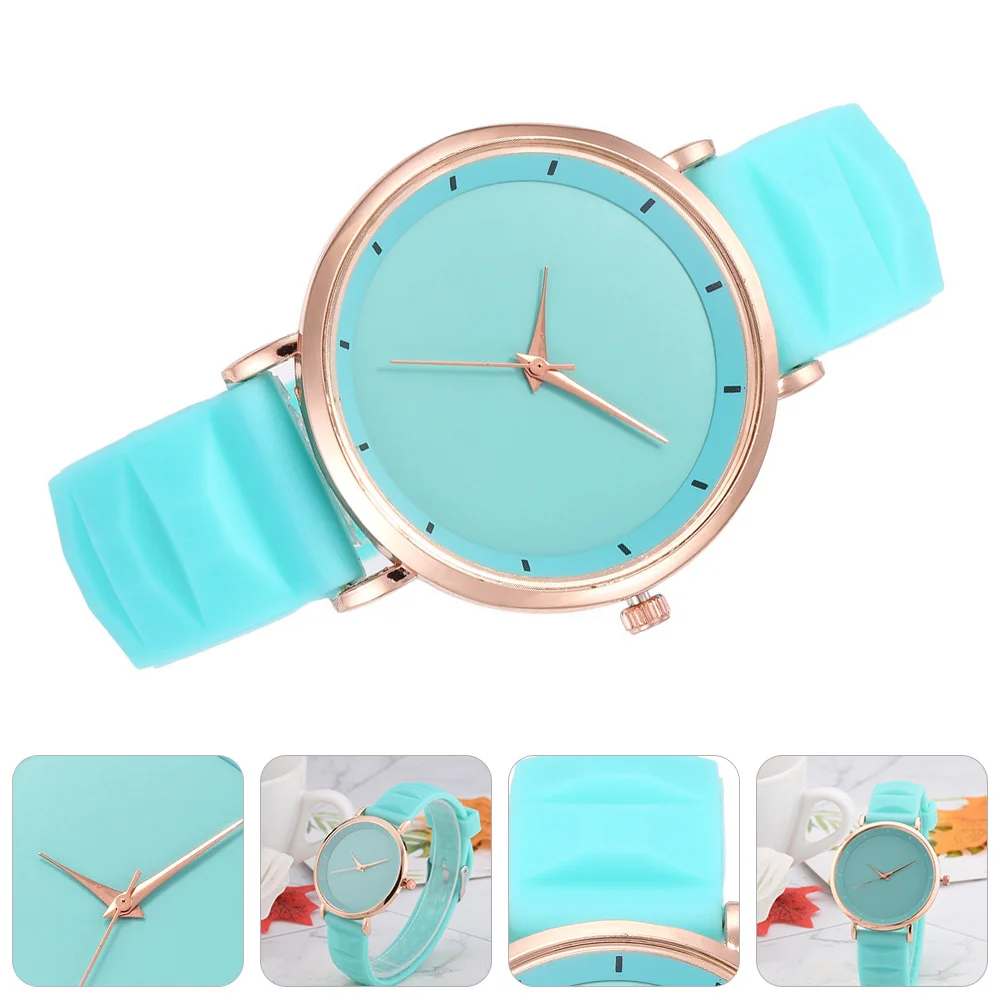 1PC ساعة كوارتز نسائية أنيقة رقيقة تصميم واضح الهاتفي خفيفة الوزن ساعة اليد للارتداء اليومي ساعة معصم سيدة عصرية