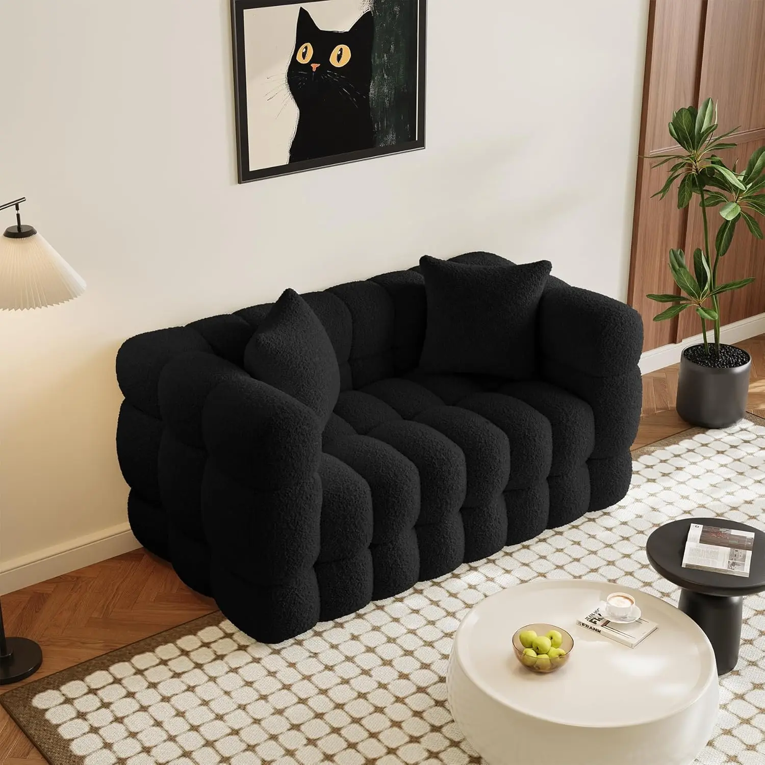 Boucle Sofa Couch, 59.2