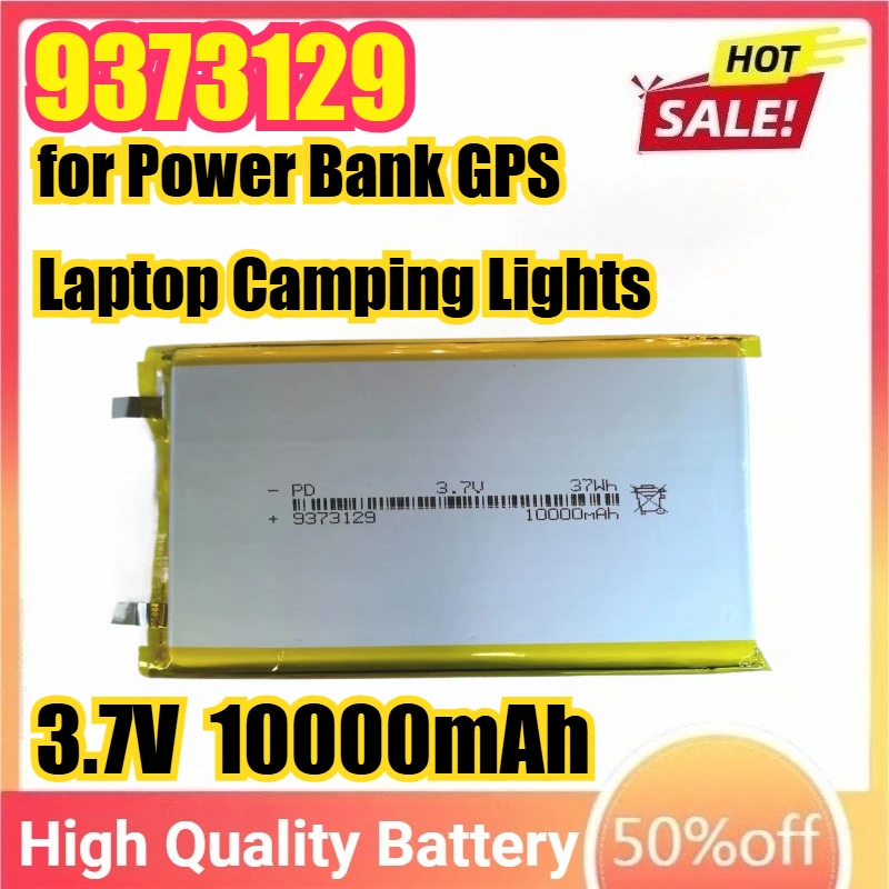 

9373129 10000mAh 3.7V Li-Polymer Battery Lithium Polymer Rechargeable Batteries for Power Bank GPS Laptop Camping Lights Toy Diy