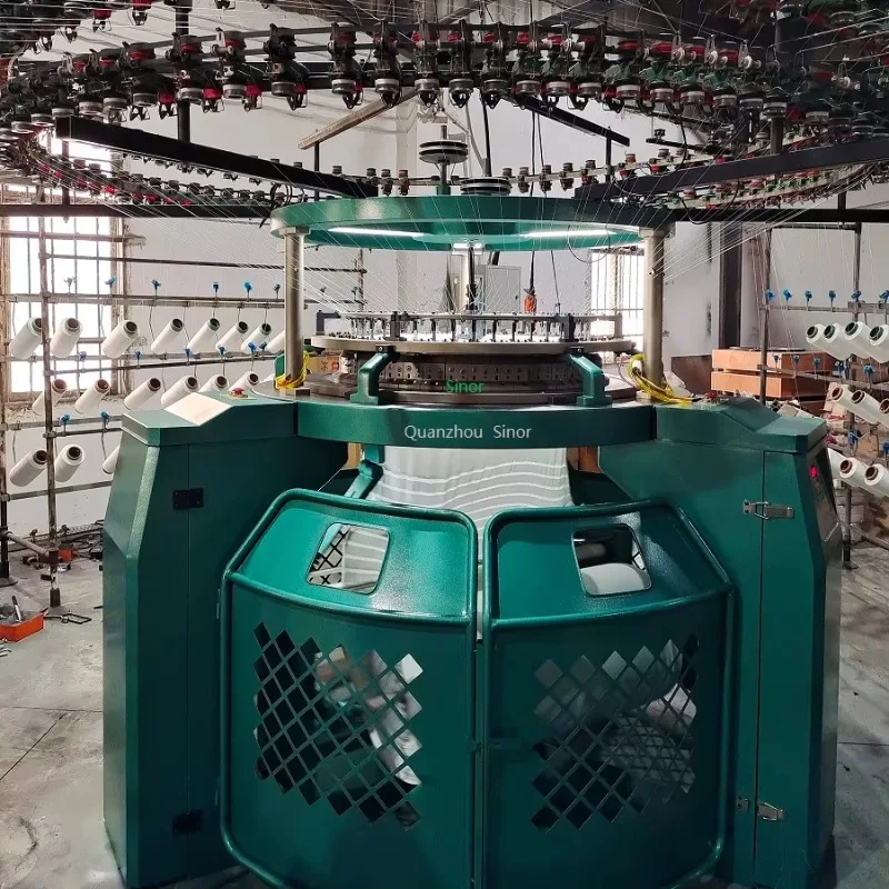 Customized Single Jersey Terry Towel Tubular Fabric Circular Knitting Machine