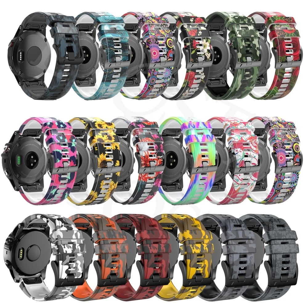 22mm 26mm Quickfit Silicone Strap For Garmin Fenix 8 7 7X 6X 6 Pro 5X 5 Plus 945 Epix Gen 2 Smart Watch Band Bracelet Wristband