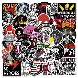 54pcs Rock Music Stickers For Ipad Phone Scrapbook Guitar Cup Laptop Craft Supplies Sticker Vintage Scrapbooking Material