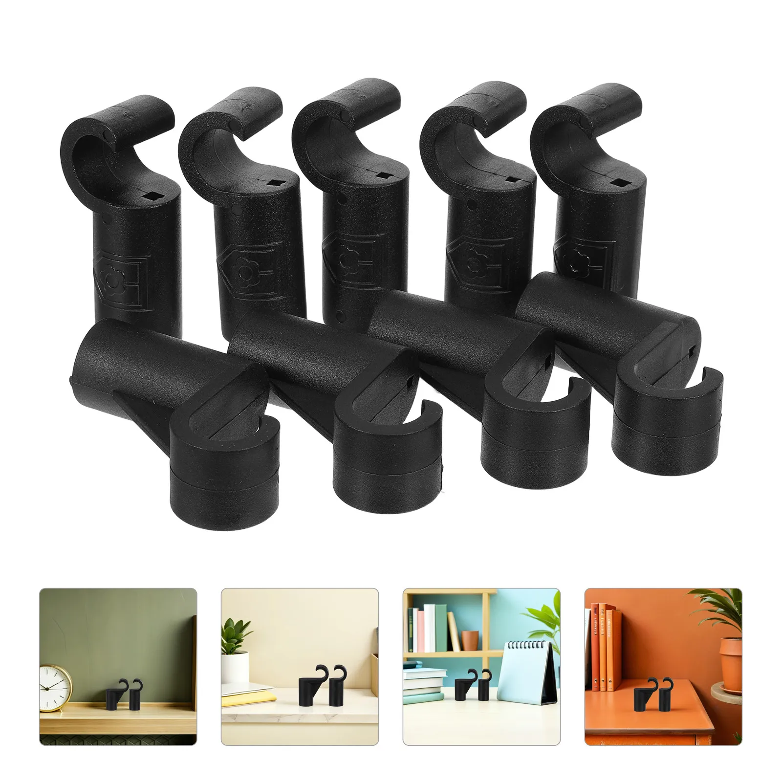 20Pcs Iron Support Hooks Sturdy Pipe Joint Fittings Weather Resistant Closet Rod Connectors Home Industrial Organization