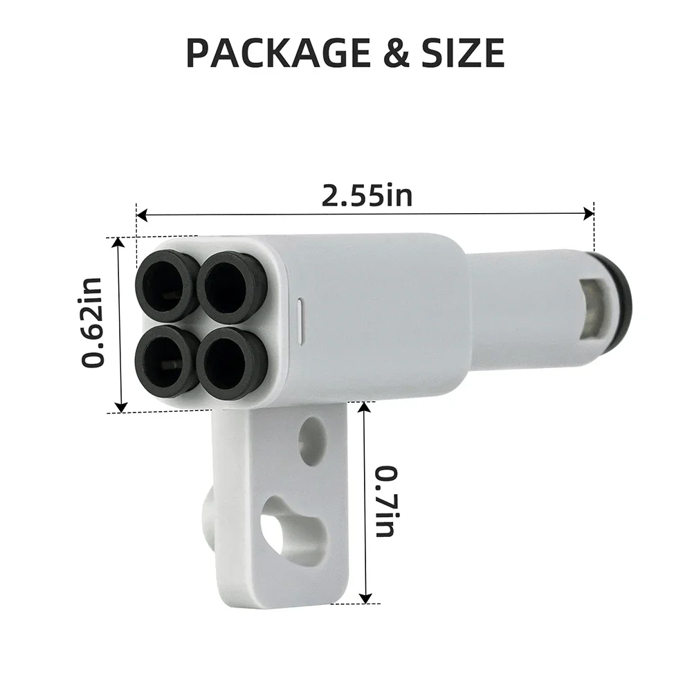 جزء طابعة ثلاثية الأبعاد 4 في 1 PTFE محول المواد منفذ توسيع الأنابيب AMS توصيل 4 وحدات التغذية لـ Bambulab X1/P1 X1C P1S P1P