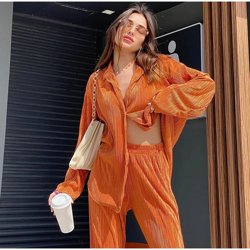 Women's Sexy Pressure Pleats Loose Casual Multi-color Suit Europe And the United States Hot Selling Fashionable Clothing