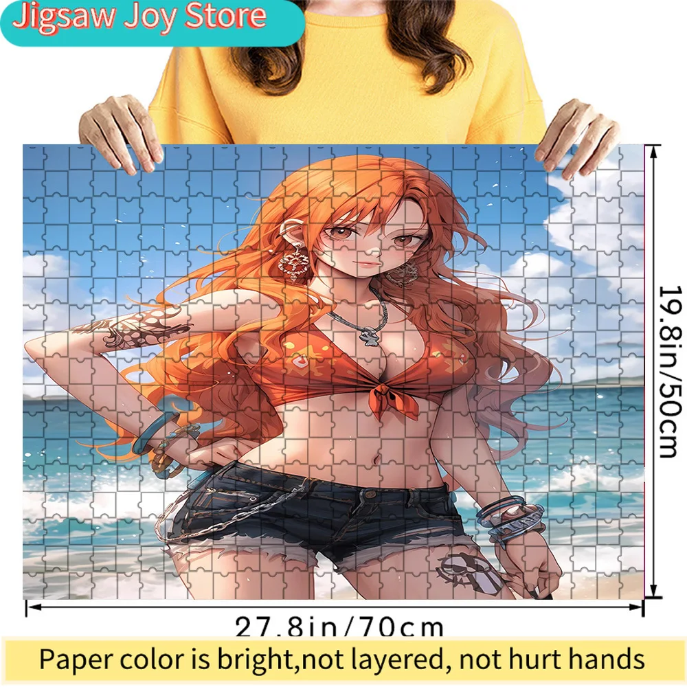 

Коллекционный пазл из бумаги «One Piece: Нами в красном бикини на пляже», персонаж аниме «Пиратский навигатор», летняя модная коллекционная серия