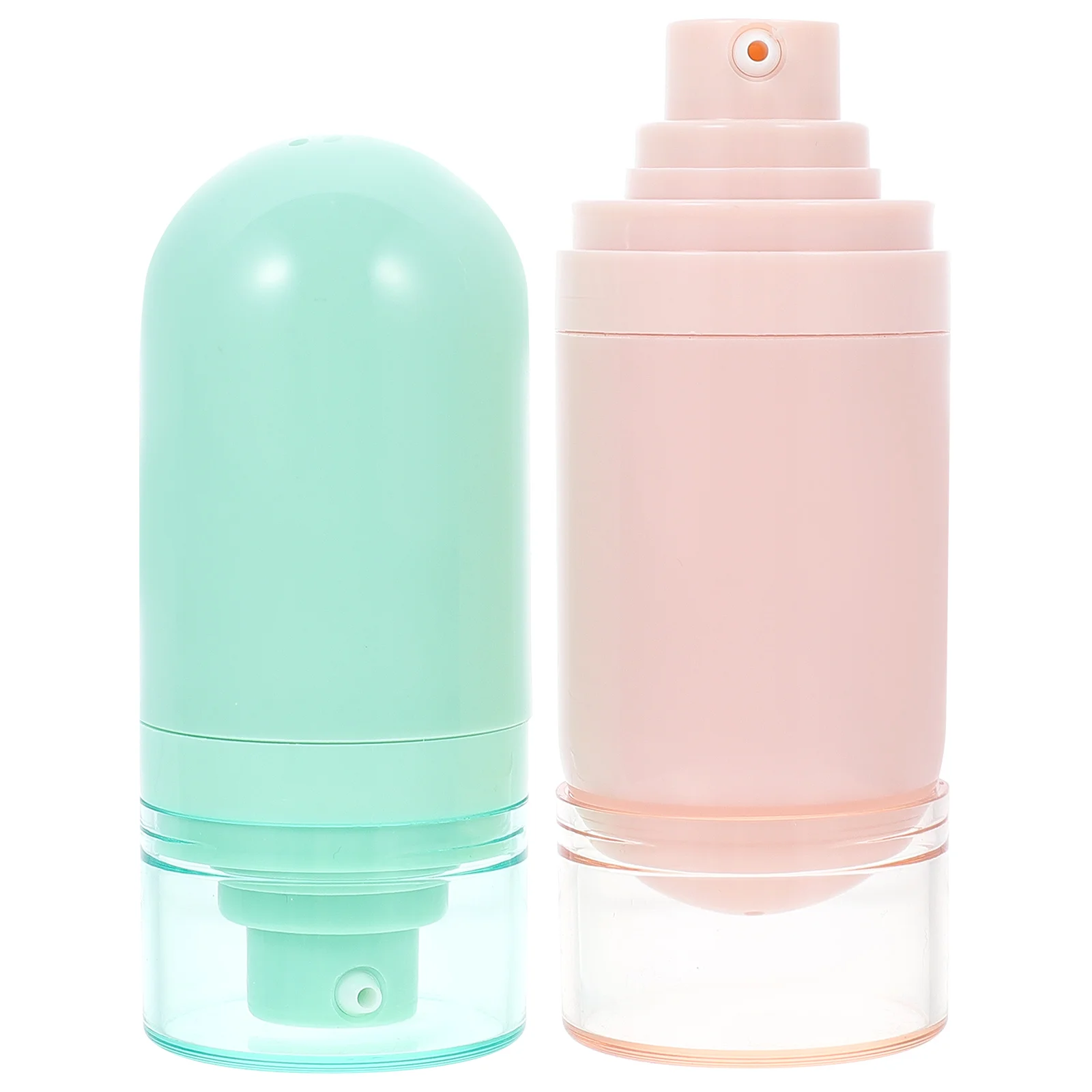 2 Pcs Lotion Bottle Face Press Type Plastic Container Vacuum Skin Care Product Packing Abs Travel Shampoo