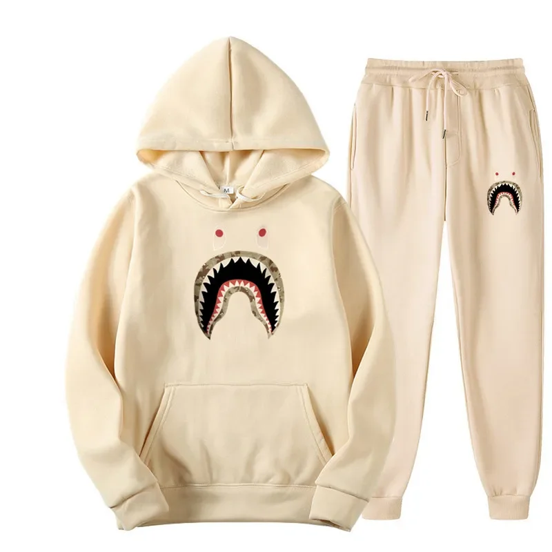 

Man Sets Hat Running Hoodie Sweatpants Men's Set 2PK Autumn Winter clothing Casual Woolen Hoodie suit Sportswear men sets