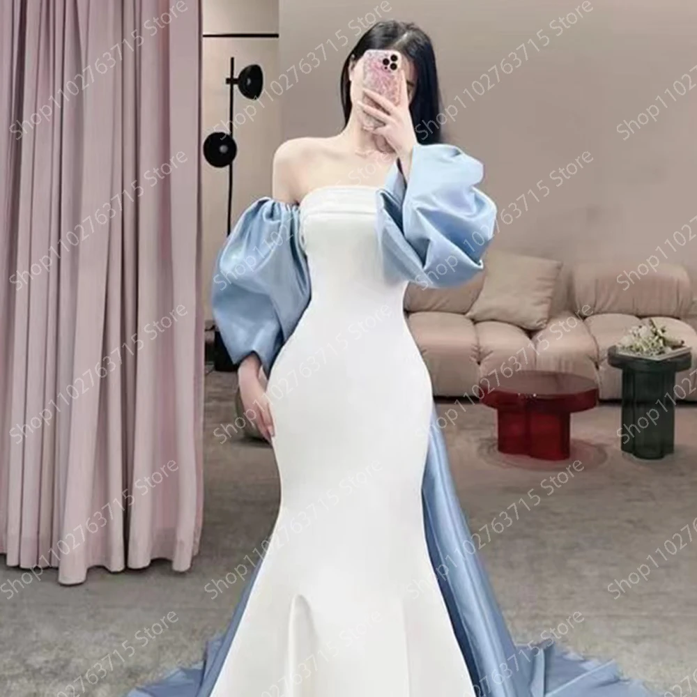 Robe de Soirée Longue en Satin pour Femme, Élégante, Sans Bretelles, Longueur au Sol, Sirène, Bal de Promo, Gala de Mariage, Événements Spéciaux, 2024