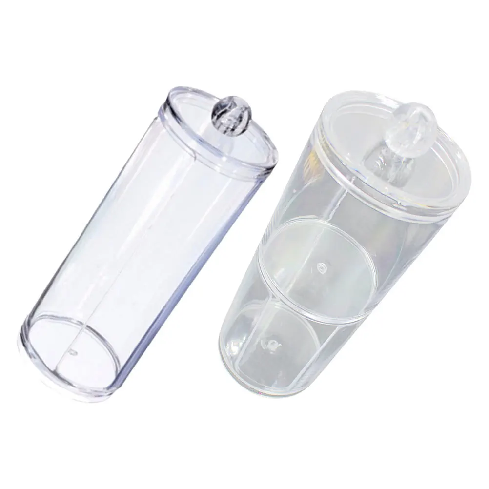 

2Pcs Cotton Swab Case Acrylic Organizer Makeup Cotton Pad Holder Bathroom Storage Box Desktop Container Bathroom Organizer