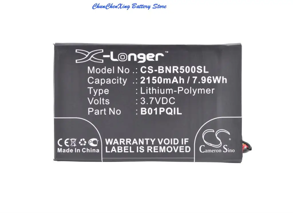 Cameron Sino  2150mAh Battery B01PQIL for Barnes&Noble BNRV500, Glowlight WiFi, Nook Glowlight