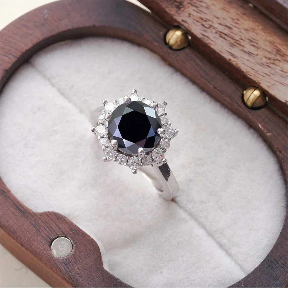 3CT Moissanite Women's Ring Real 925 Sterling Silver D Color Shining Ring With Certificate Proposal Luxury Jewelry Gift