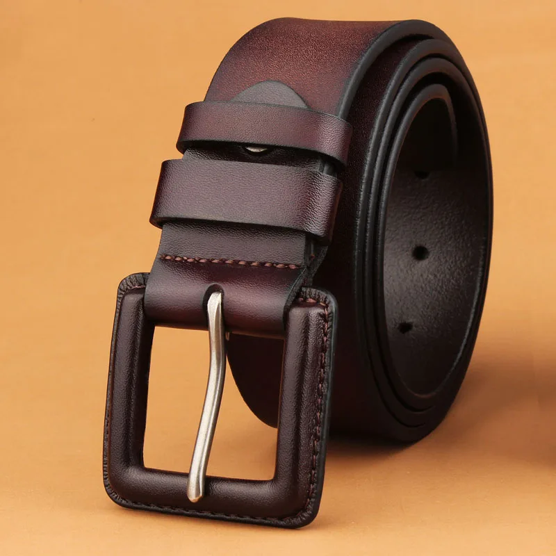 

110 120 130 140 150cm Plus Size Men Belts High Quality Genuine Leather LONG Large Pin Buckle Male Belts Waist for Mens