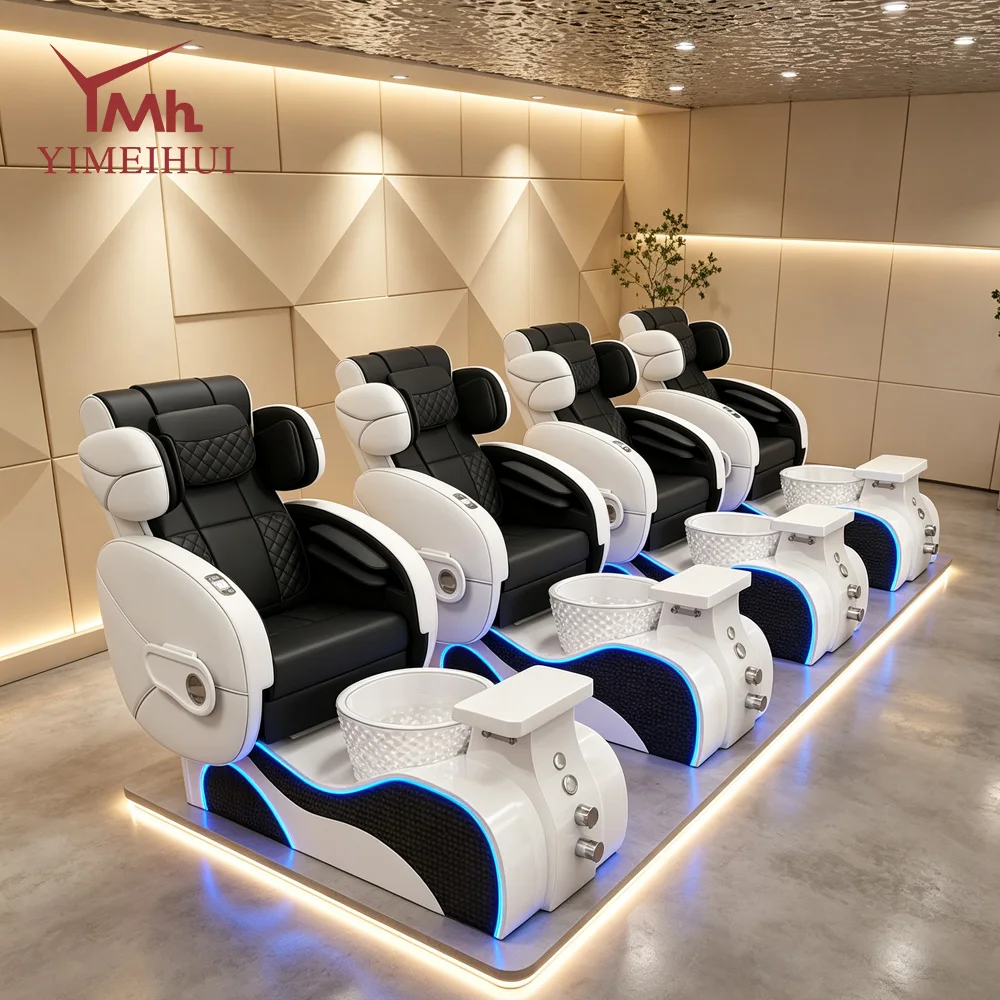 Electric Foot Bath Massage Chair with Led Lights for Pedicure