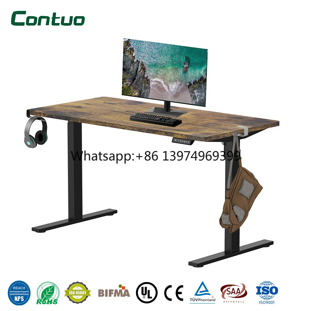 Electric Standing Desk Adjustable Height Single Motor Electric Desk Frame Ergonomic Office Smart Computer Desk Frame DIY Desktop